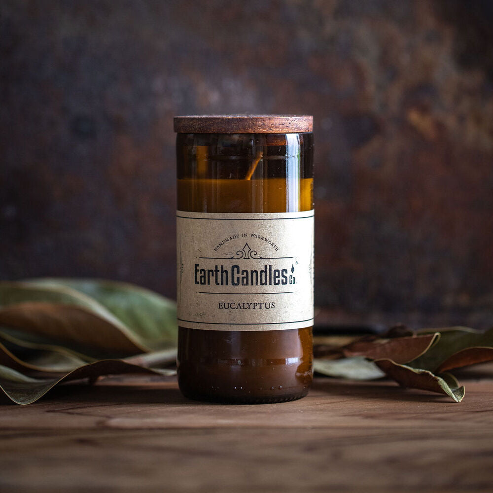 Eucalyptus Brown Beer Bottle Earth Candle