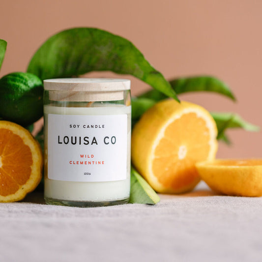 Wild Clementine Soy Candles - By Louisa Co