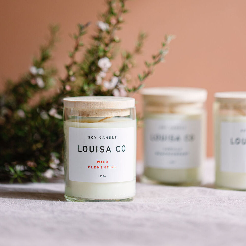 Wild Clementine Soy Candles - By Louisa Co